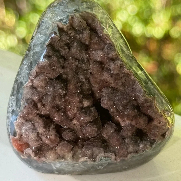 Rare AAAA-Quality Magenta Amethyst Uruguay Stunning Rare Color Crystal Cut Base - Picture 5 of 12